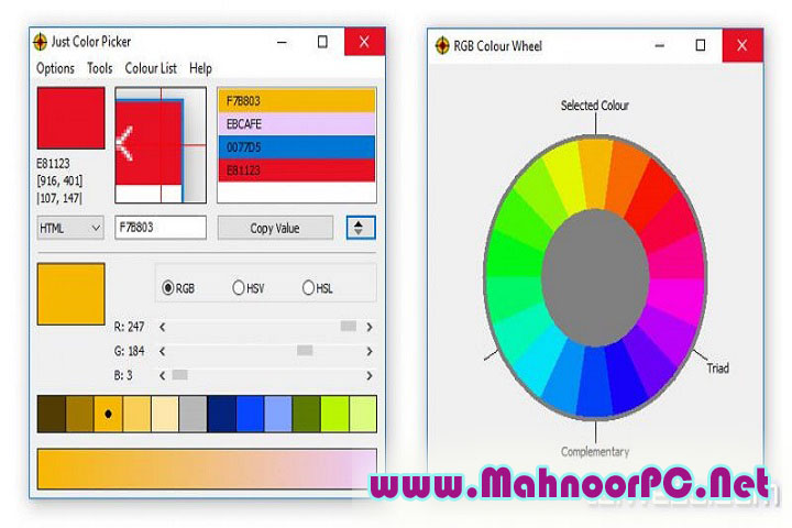 Just Color Picker 6.0 PC Software