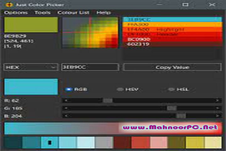 Just Color Picker 6.0 PC Software