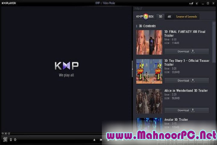 The KMPlayer 4.2.3.12 PC Software