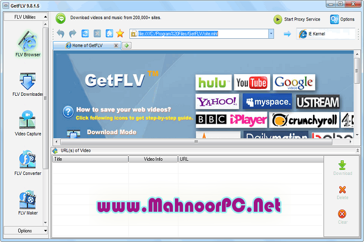 Vdigger GetFLV 31.2405.10 PC Software