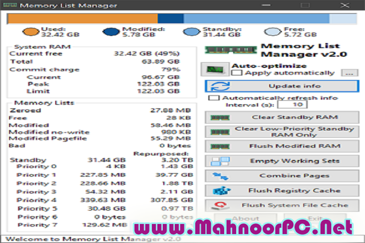 Memory List Manager 2.0.2 PC Software