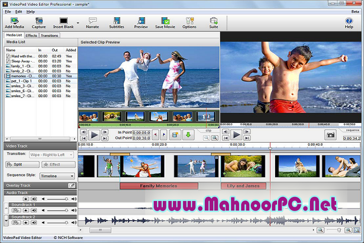 NCH VideoPad Pro 16.25 PC Software