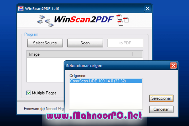 WinScan2PDF v1.0 PC Software