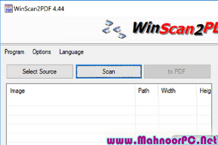 WinScan2PDF v1.0 PC Software