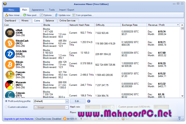 Awesome Miner Ultimate 10.0 PC Software