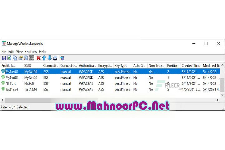 Manage Wireless Networks 1.14 PC Software