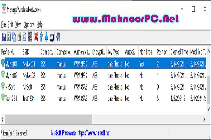 Manage Wireless Networks 1.14 PC Software