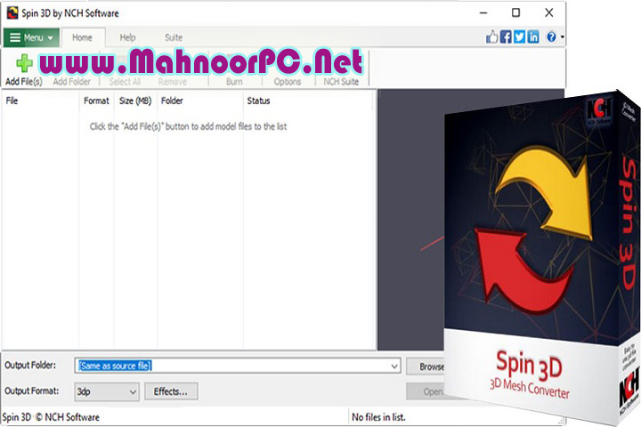 NCH Spin 3D Plus 7.06 PC Software